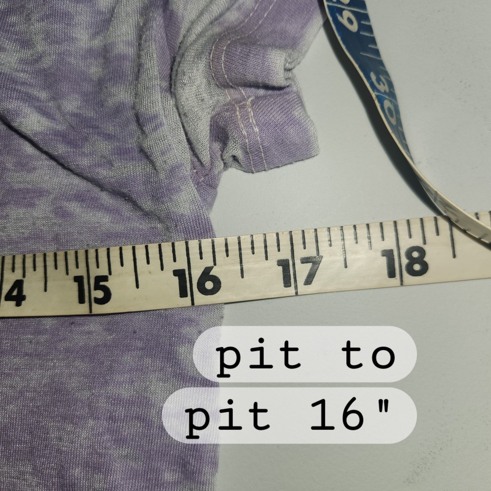 Well Worn Los Angeles Women's Purple Burnout V-Neck T-Shirt Size M - Picture 4 of 6